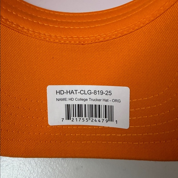 Happy Dad Classic Trucker Hat Orange Mesh Snapback Embroidered Logo OSFM, NWT - Picture 6 of 7